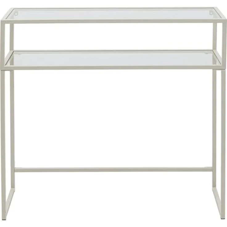 Kare Design Konsole Loft Greige, 80x85 cm Ablage aus Glas, Minimalistisch, Wohnzimmer, Flur – Bild 1