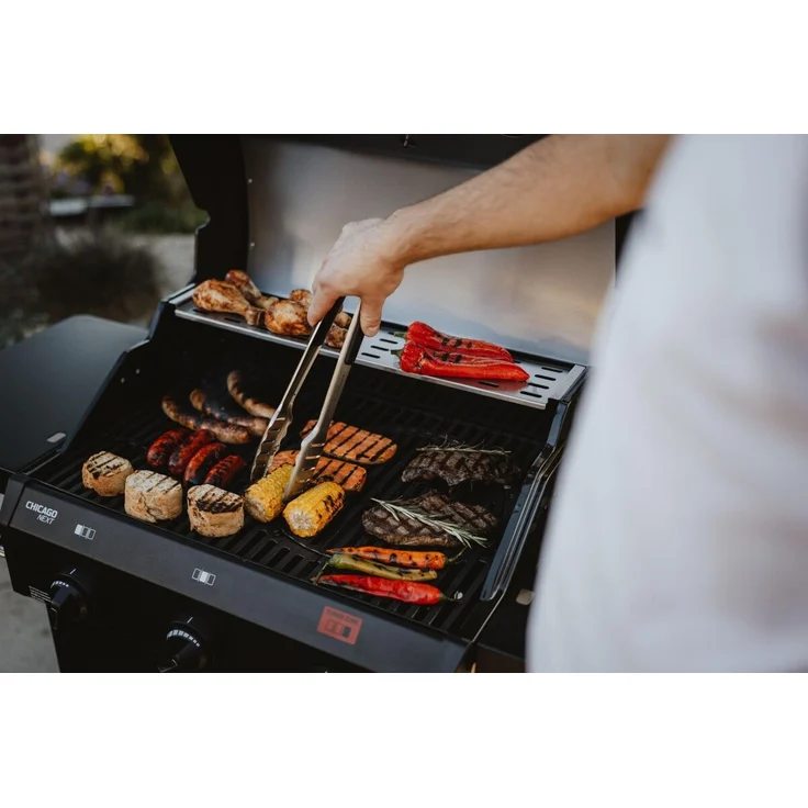 Enders® Grillzange mit Lock Funktion,aus Edelstahl, sicherer und rutschfester Halt im Griffbereich, mit Lock-Funktion, komfortables Arbeiten am Grill, Grillzubehör, ca. L 35cm #8782 – Bild 2
