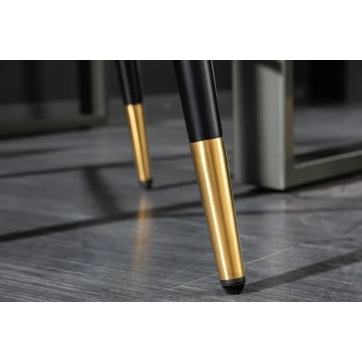 riess-ambiente Barhocker PARIS petrol / schwarz-gold (Einzelartikel, 1 St), Samt · mit Armlehne · Metall · Esszimmer · Retro – Bild 5