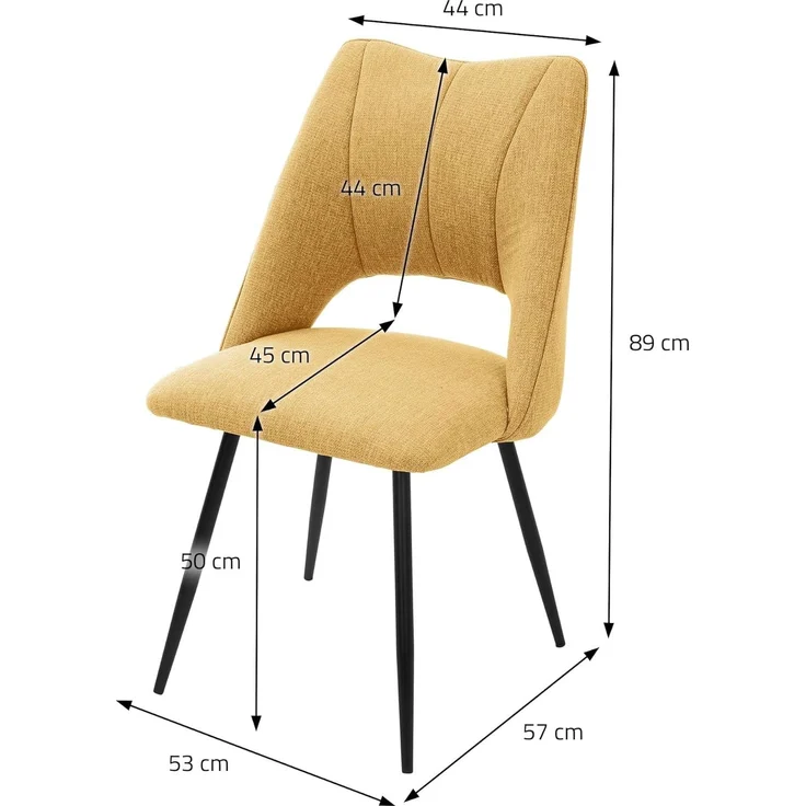 ML-DESIGN Stuhl Esszimmerstühle mit Rückenlehne moderne Design Lounge Küchenstühle (2 St), Polsterstuhl Esstischstühle 2er Set Clubsessel Polyester bis 120kg – Bild 6