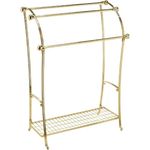 mDesign Handtuchhalter Handtuchständer Ablage freistehend Metall Messing