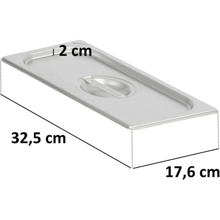 Mahlzeit Thermobehälter GN Behälter 1/3 mit Deckel, Höhe 100 mm, Edelstahl Wärmebehälter, Edelstahl, (Set, 2-tlg, 1x 1/3 GN Behälter mit Deckel(100 mm), für Chafing Dish – Bild 2