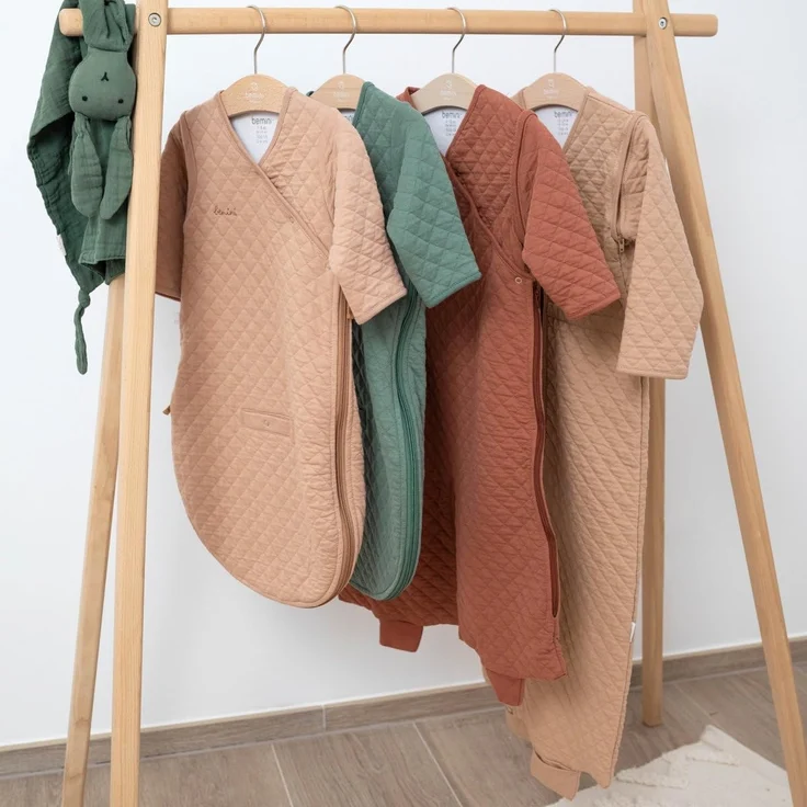 BEMINI Schlafsack 24-36 Monate Pady Quilted Jersey tog 1.5 Beige – Bild 7