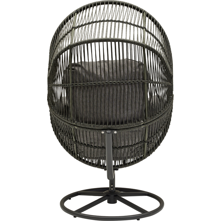 SUNORA Loungesessel, Geflecht: Kunststoff grau, Gestell: Stahl anthrazit, inklusive Kissen – Bild 5