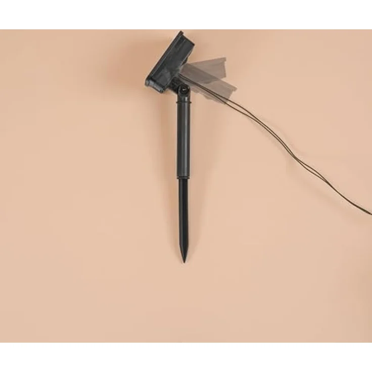 esotec LED Gartenleuchte Solarkette 8 Kugeln ALMA 2m +2m Kabel 5000K silber/eisblau 102805, Dauerlicht ON/OFF, LED fest integriert, 2500K warmweiß, Farbe: silber / blau, Punkt-Ornament-Verzierung – Bild 5