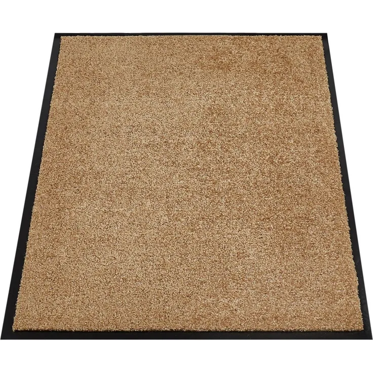 Andiamo 'Super Wash & Clean' Fußmatte, Made in Belgium, rechteckig, Höhe: 7 mm, rutschhemmend, waschbar, Beige, 90 x 120 cm (Rechteckig)
