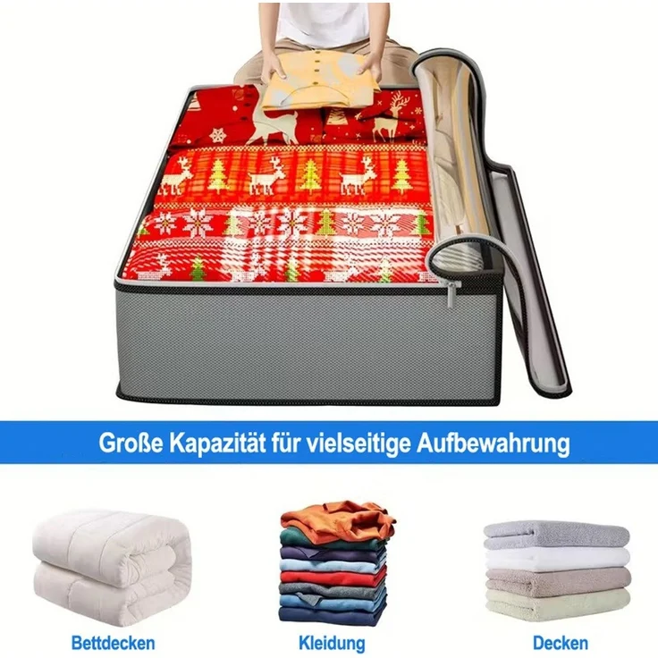 Diwzbyn Aufbewahrungsbox Bettdecken-Aufbewahrungstasche, staubdichte Aufbewahrungsbox, Aufbewahrungsbox aus Vliesstoff, Unterbett-Aufbewahrungstasche – Bild 2