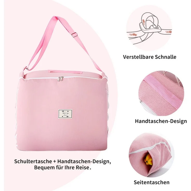 SEHAUSEU Kuschelnest Kuschelnest Bettnestchen Babylounge Babykokon Handtaschendesign, Wickelauflage – Bild 2