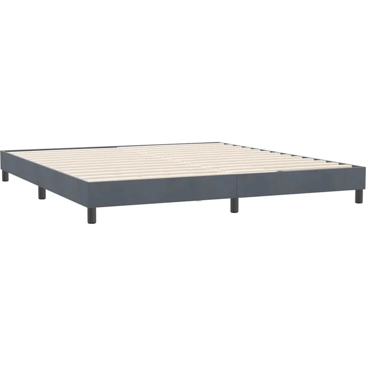 vidaXL Boxspringbett ohne Matratze Dunkelgrau 180x220 cm Samt 3315886 – Bild 7