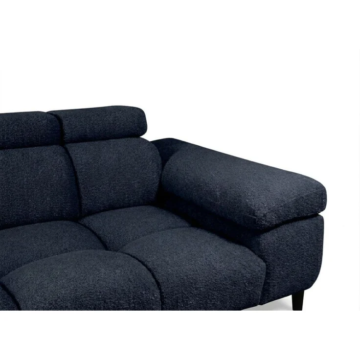 Ecksofa Schlafsofa SENVELIO RELAX in Stoff Glam Dunkelblau Ottomane Links – Bild 5