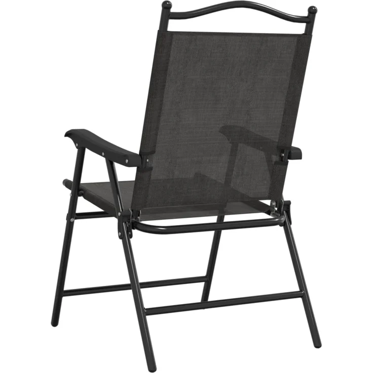 vidaXL Klappbare Gartenstühle 4 Stk. Graumeliert Stahl und Textilene 3157287 – Bild 6