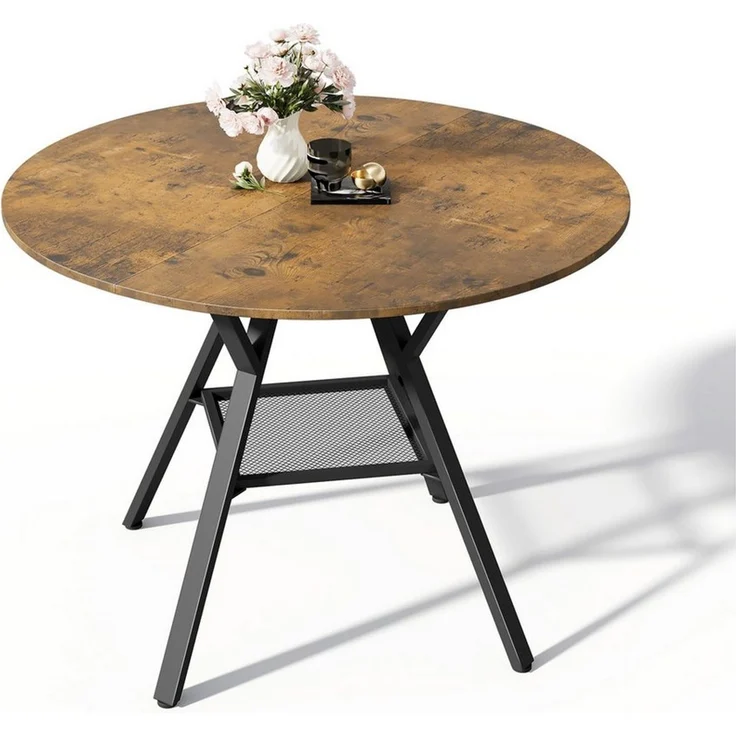 Bealife Esstisch Esstisch Runder mit Stauraum, für 4-6 Personen, R=100/120 cm – Bild 2