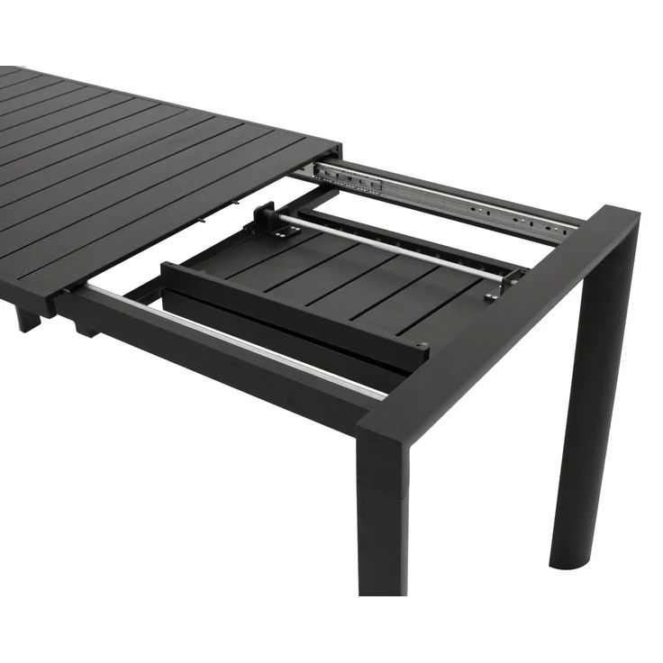 DEGAMO LAGOS Garten-Ausziehtisch, Aluminium, anthrazit, 120/162x70cm – Bild 3