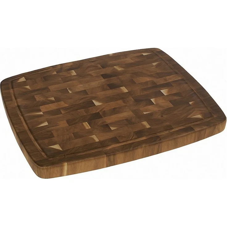 Koopman Schneidebrett Holzbrett Küchenbrett Servierbrett Akazie 46x36cm, Holz, (1-St), Saftrille, Stabil & Langlebig, Naturholz, Verformungsbeständig, Braun – Bild 2
