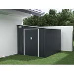 Vente-unique - DAUSTIN Gartenhaus Metall Grau - B 245 cm x H 193 cm x L 203 cm