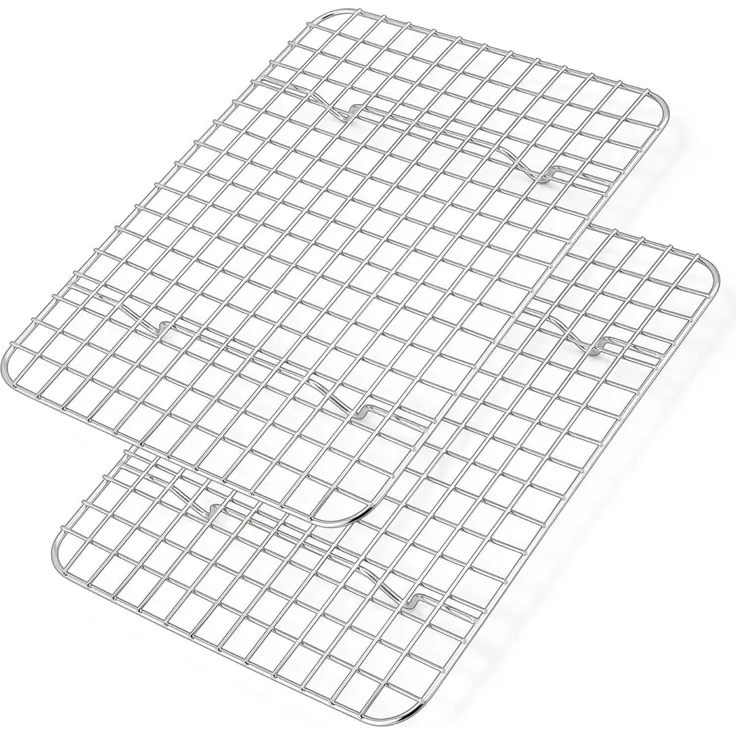 Homikit 2er Set Edelstahl Abkühlgitter Backgitter 24,8x18,9x1,8cm