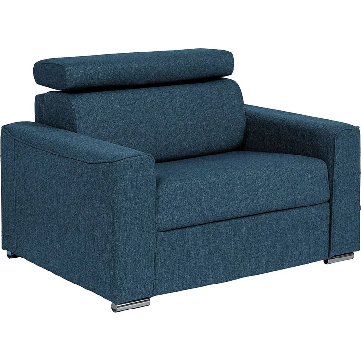 Vente-unique - VIZIR - Schlafsessel - Metall - Stahl - Blau - 124 x 95 x 105 cm – Bild 4