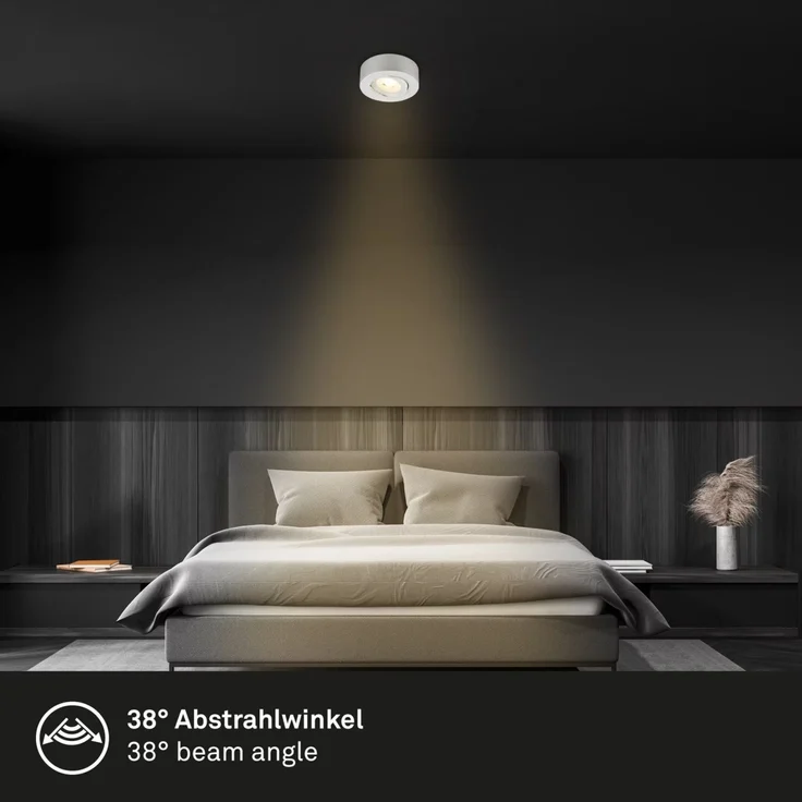 Briloner LED-Einbauleuchten Mini 2in1 Ein-& Aufbau 9W 500lm chrom dimmbar – Bild 6