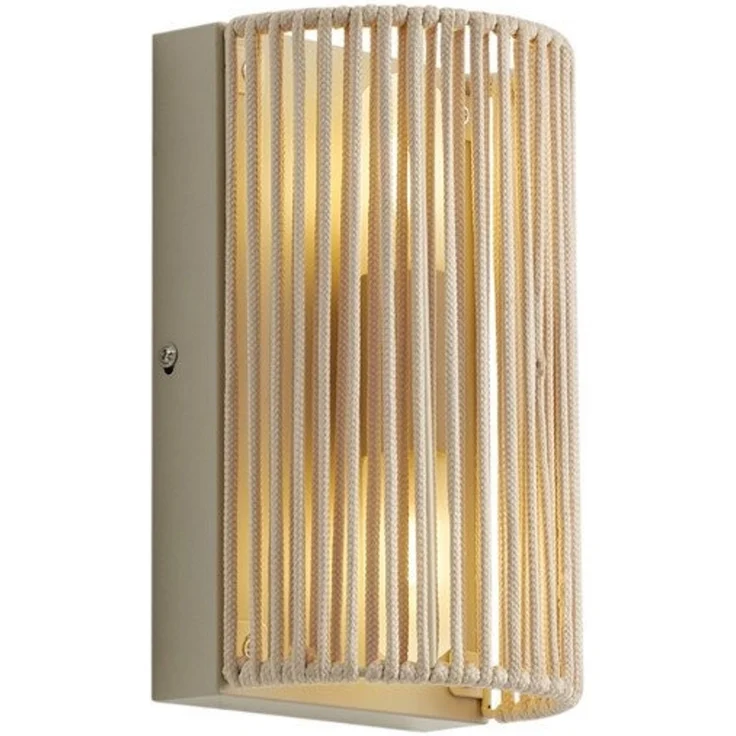 Qazqa Außen-Wandleuchte Jayla, ohne Leuchtmittel, G9, Beige, Japandi, Seil, 2-flammig – Bild 5