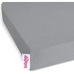 babybay 1x Jersey Spannbetttuch für Matratze Kinderbettumbausatz Original und Maxi grau
