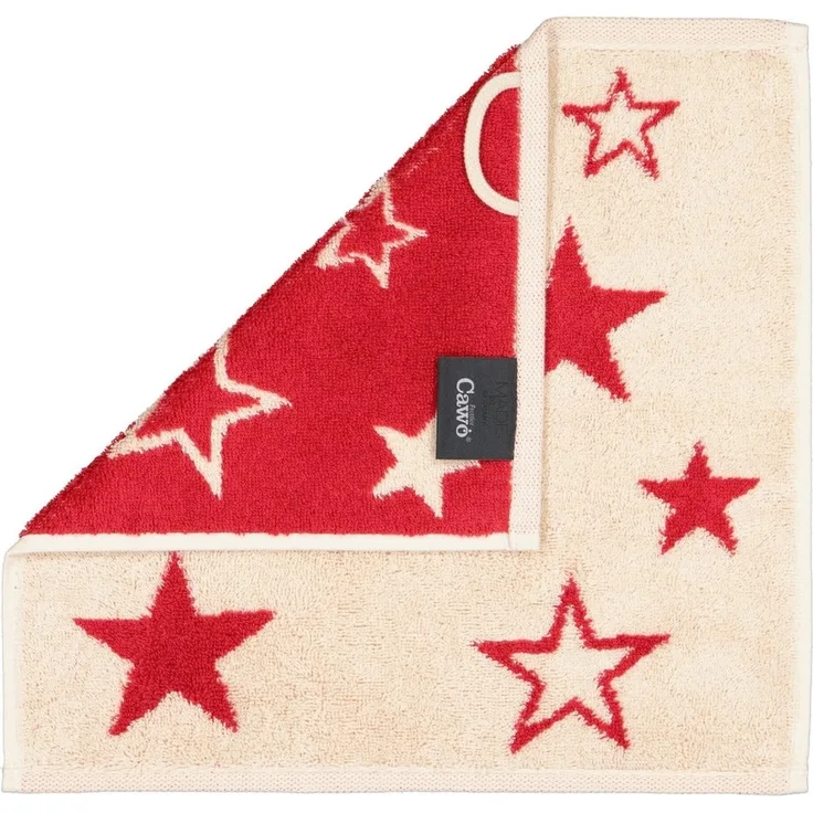 Cawö Handtücher Christmas Edition Sterne 792 Frottier, 100% Baumwolle