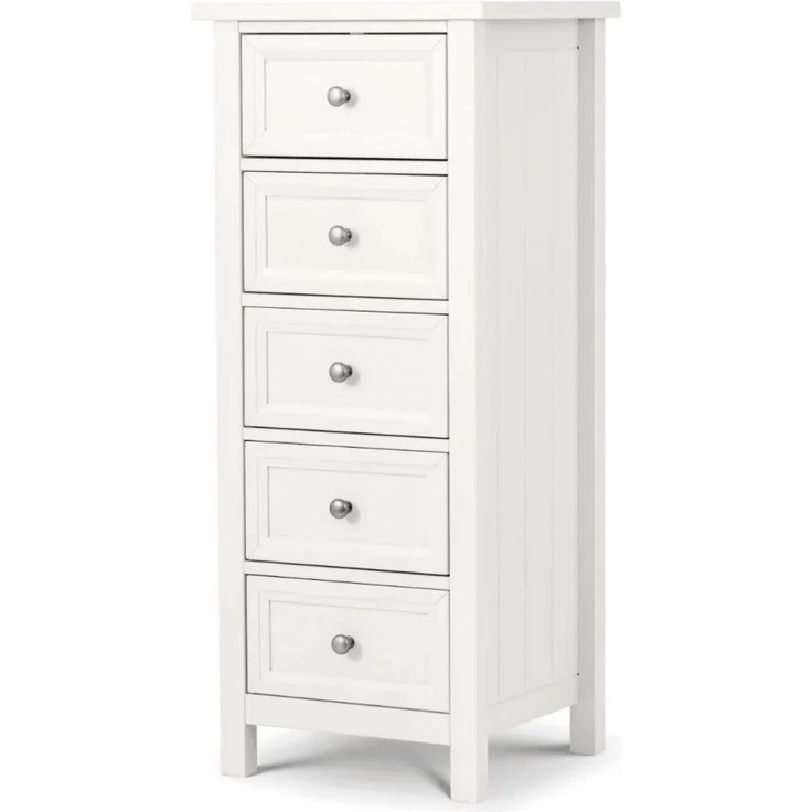 Julian Bowen Maine – Hohe Kommode mit 5 Schubladen, Surfweiß – Bild 1
