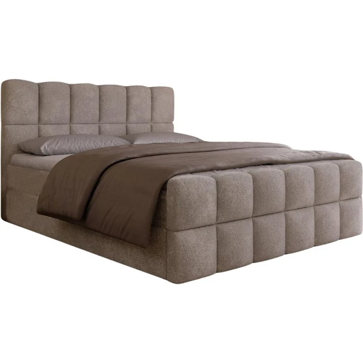 Compleo Boxspringbett Wolkenbett mit zwei Bettkästen, Bezug: Bouclé, Designer Bett – Bild 2