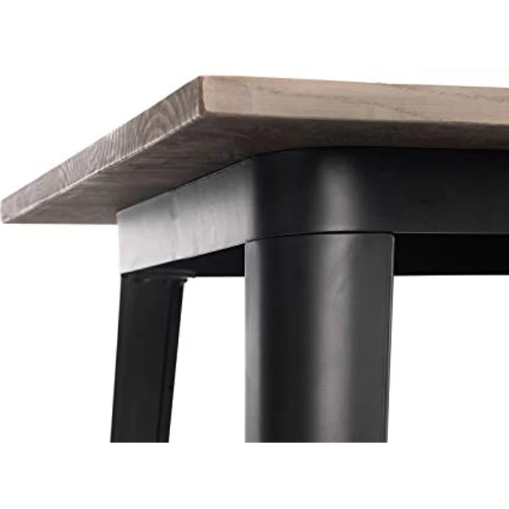 Julian Bowen Grafton Bartisch, Ulmenholz Mokka/Schwarz, Höhe: 106, Breite: 120, Tiefe: 60 cm – Bild 5