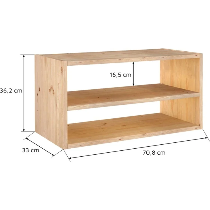 Astigarraga Kit Line Standregal Vollholzregal - Dinamic, Modulares Regal mit 2 Ebenen – Bild 3