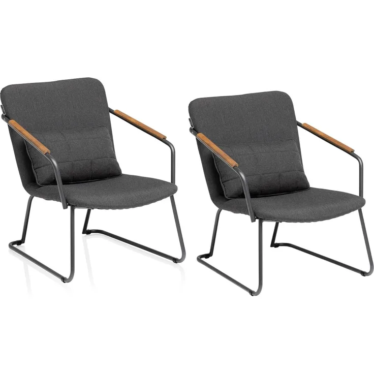 Kettler 2er Set GENTLE Lounge Sessel 0107608-7770 Anthrazit