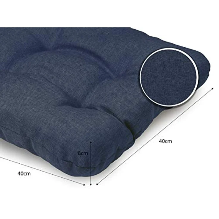 sunnypillow Stuhlkissen 4er Set Stuhlkissen 40x40 cm Bequeme 8cm, Polsterauflage Auflage für Stühle / Bänke – Bild 5