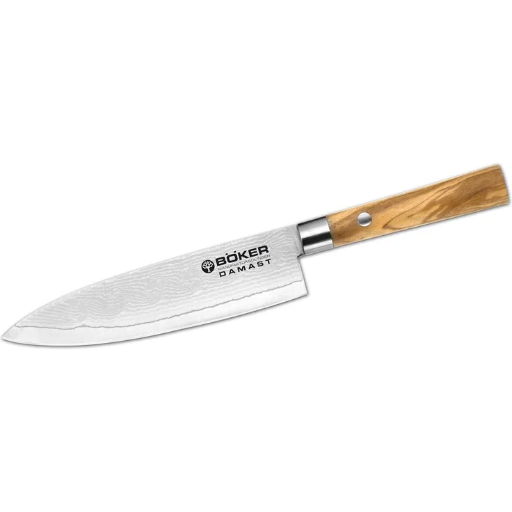 Böker 130439DAM DAMAST OLIVE Kochmesser Messer 15. 7cm