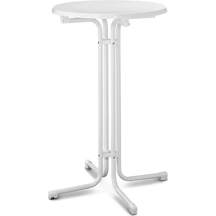 MFG Freizeitmöbel Stehtisch Kunststoff weiß 70,0 x 70,0 x 110,0 cm