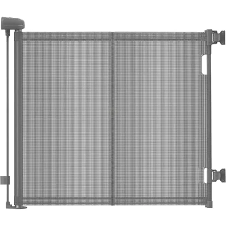 “Treppenschutzgitter Ausziehbare für Babys,0-140 cm,83 cm Hoch Baby Absperrgitter Treppenschutzrollo,Einhändig Bedienbar,Geeignet für Treppen/Türen/Innen & Außen türschutzgitter (140cm/grau) – Bild 2