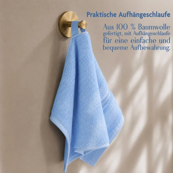 Hammetex Gästehandtücher 5er Set 30x50 cm, 100% Baumwolle Frottee – Bild 3
