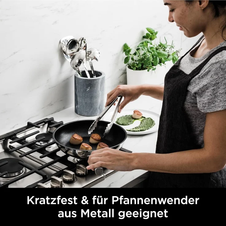 NINJA Bratpfanne C62000EU Foodi ZEROSTICK Bratpfannenset, Edelstahl – Bild 8