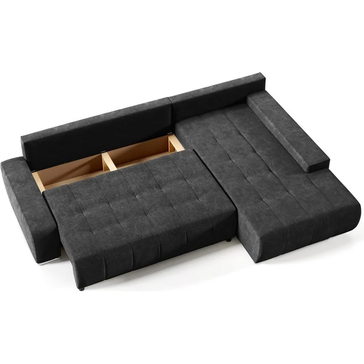 Beautysofa Ecksofa DRACO L mit Schlaffunktion und Bettkasten, Liegefläche 215 × 140 cm, modernes Schlafsofa mit Ottomane links oder rechts – Bild 2
