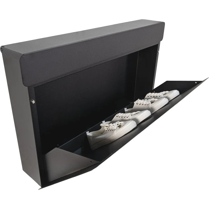Spinder Design LUIGI Schuhschrank Stahl Minimalistisch Schwarz 78,1x12,6x48,3 cm – Bild 10