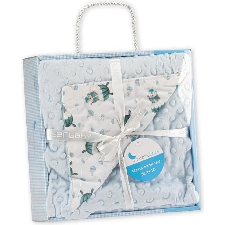 Baby Blase Decke "Paracaidista" Blau – Bild 3