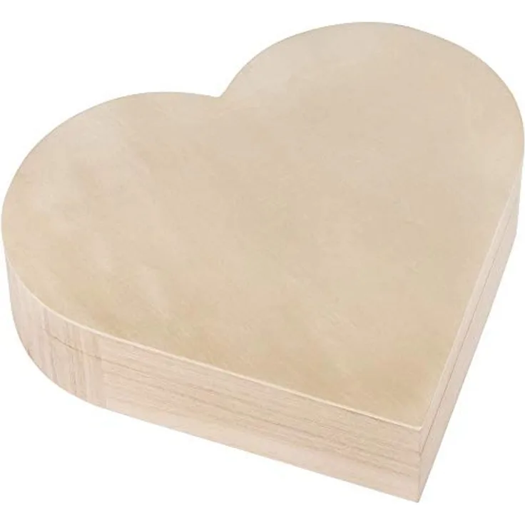 Holz-Box Herz, FSC Mix Credit, 25,3x24x6cm, mit Magnetverschluss,...
