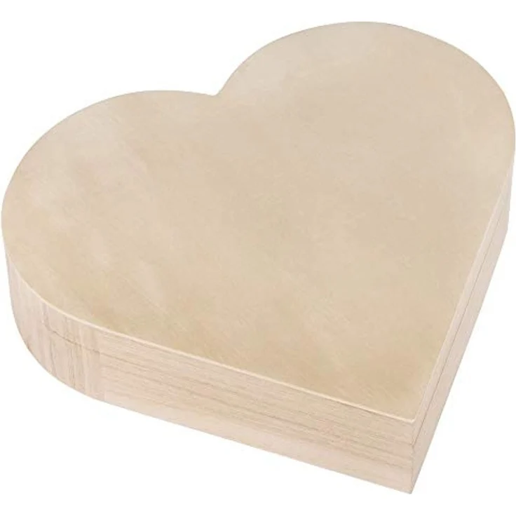Holz-Box Herz, FSC Mix Credit, 25,3x24x6cm, mit Magnetverschluss,... – Bild 1