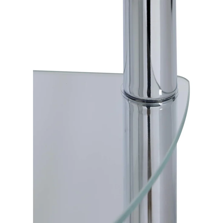 axentia Eckregal Solanio mit vier Böden, Glasregal für Badaccessoires, Badmöbel für die Ecke, Standregal mit Wandbefestigung, ca. 30 x 108 x 30 cm – Bild 10