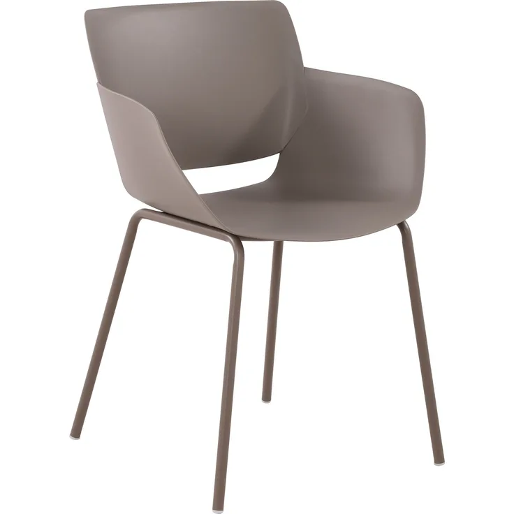 CLP Stuhl Alpena wetterfest mit Rückenlehne,taupe