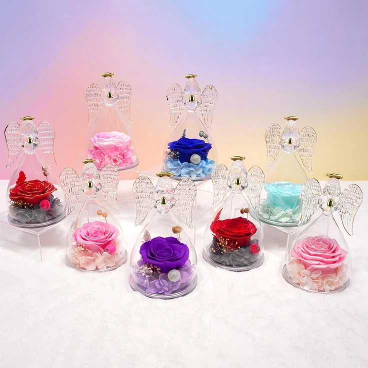 Ewige Rose Engel Figur Geschenk Forever Rose Muttertag Weihnachten Mama Oma – Bild 9