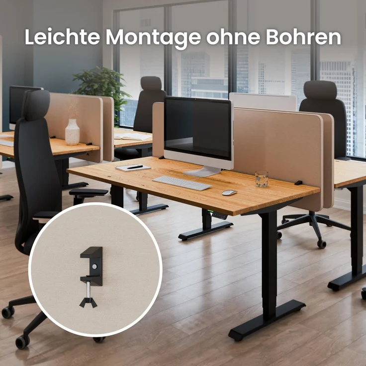Ergotopia Focus Plus Schreibtisch Trennwand – Bild 5