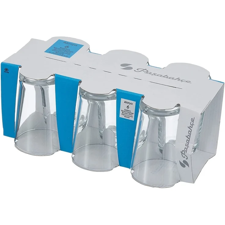 Pasabahce Wasserglas Set 6 Teilig 52052 Glas 6 Personen Spülmaschinengeeignet Trinkglas Gläser Set Küche Becher Transparent 205ml – Bild 2