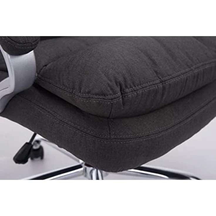 TPFLiving XXL Bürostuhl Vancom, Dunkelgrau, 235 kg Belastbarkeit, ergonomisch, drehbar, Stoffbezug, 77x122x77 cm – Bild 7