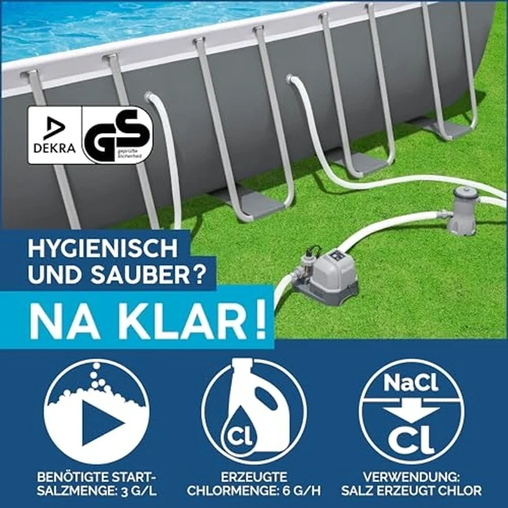 Bestway Salzwasseranlage für Pool Hydrogenic 6 g/h 80 W – Bild 4