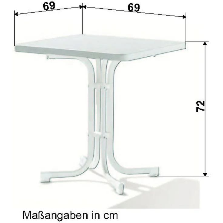 Klapptisch >Boulevard< in Schiefer anthrazit, mecalit®-PRO - 69x72x69cm (BxHxT) – Bild 4