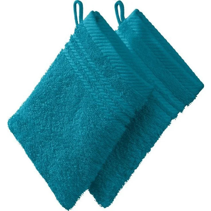 REDBEST Waschhandschuh Waschhandschuh 2er-Pack, Frottier (2-St), Walk-Frottier Uni – Bild 4